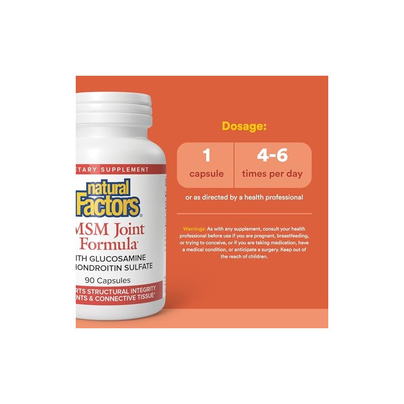 Natural Factors - MSM Joint Formula, Supports Joint Mobility and