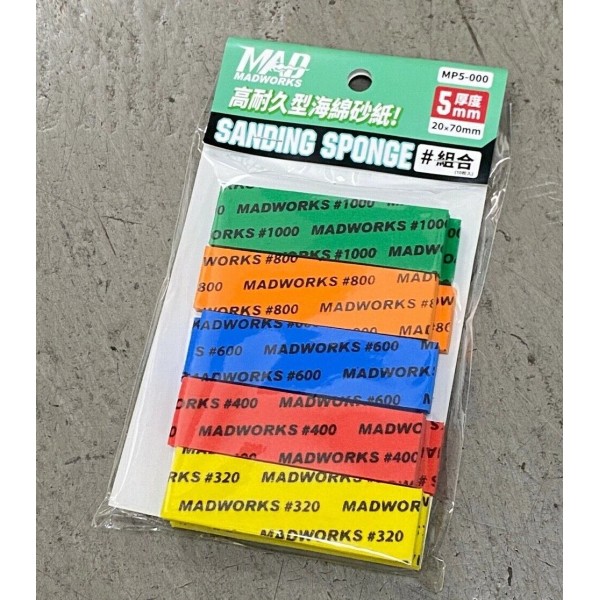 MADWORKS MP5-000: Madworks 5mm Sanding Sponge Combo Pack 320 400