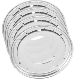 MOUYAT 4 Pack 12 Inch Lazy Susan Hardware, 1100lbs Capacity 5/16 Thick Heavy Duty Ball Bearings Turntable Base with Rubber Pads for 360 Degree Rotating Table, Display Plate, Serving Tray, Silver