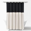 Lush Decor 16T005472 Linen Button Shower, 72" x 72", Black