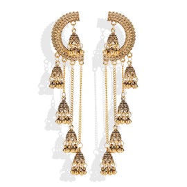 Jhumka Earrings Indian Earrings for Women Vintage Bell Tassel Earrings Indian Ethnic Earrings Bohemian Traditional Earrings Indian Jewelry Gifts