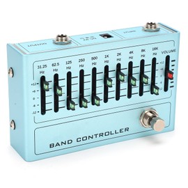 10 Band EQ Sound Equalizer EQ Guitar Effect Pedal for Guitar & Bass DC 9V 30mA EQ Pedal Equalizer 31.25Hz-16KHz