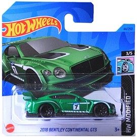 Hot Wheels 2018 Bentley Continental GT3 (Green ) 3/5 HW Modified 2023