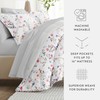 Merit Linens Bedding Bundle, Patterned Microfiber Comforter Set and Solid