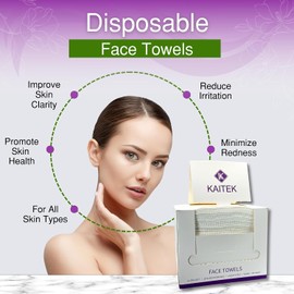 Toallas Xl, Toalla Facial 100% Biobasada, Toallitas Desechables, Toallitas Secas Desmaquillantes, Ultra Suaves, 50 Unidades, 1 Paquete