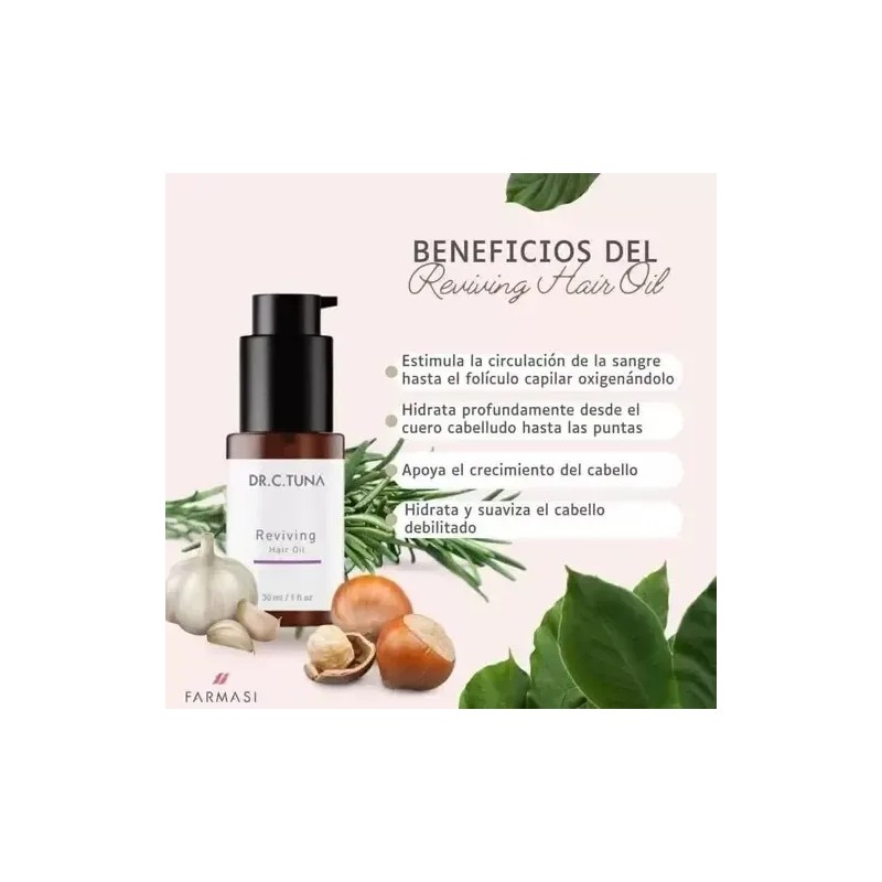 Set Reviving Farmasi Shampoo, Mascarilla Y Aceite De Ajo