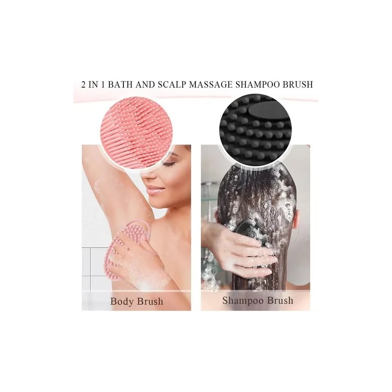 Juego 2 Cepillos Corporales Exfoliantes Silicón