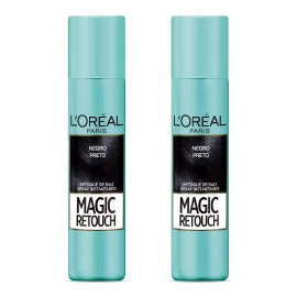 Retocador Loreal Tinte Retocador Temporal Raíces Canas Negro 2 Pack