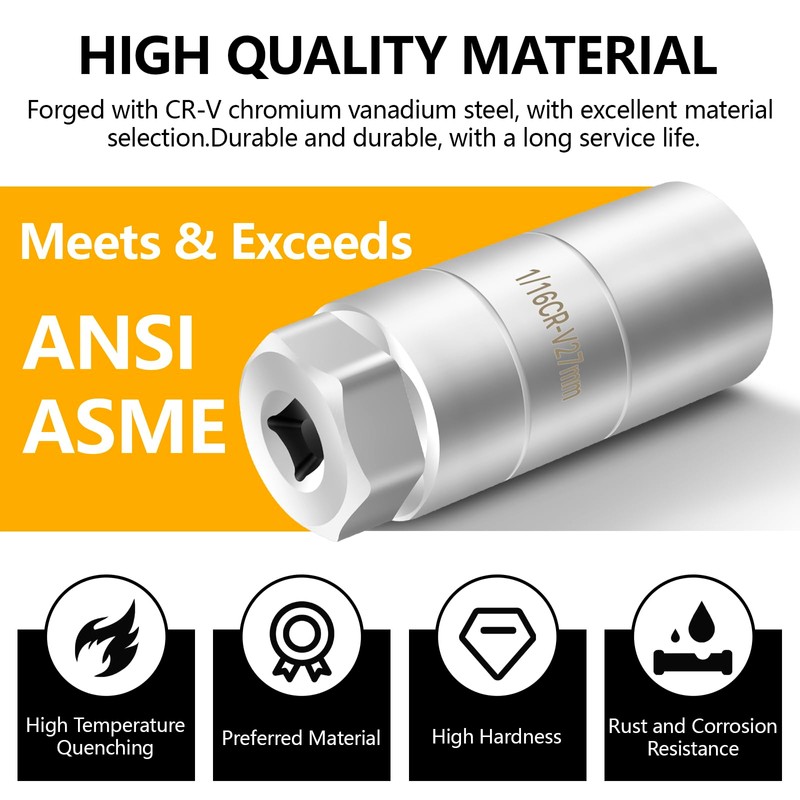 PLALEI Oil Pressure Sensor Socket, 1 1/16 Socket Switch Fits