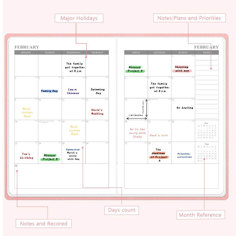 2026 A5 Weekly Planner & Diary - Week to View