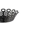 Alessi Vimini Perforated Steel Epoxy Resin Painted Basket Bowl, Black,