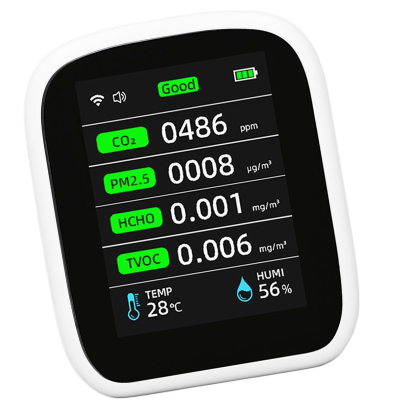 Air Quality Monitor Portable WiFi Accurate PM2.5 CO2 TVOC HCHO
