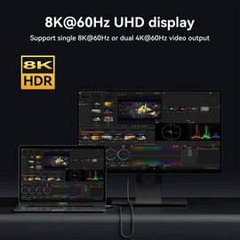 Yottamaster 40Gbps USB C Cable for Thunderbolt 4, 100W Charing Cable with 8K@60Hz Video Output, Braided USB C/A to C Cable for Phone/Laptop/Tablet/USB C Device [4.9ft]