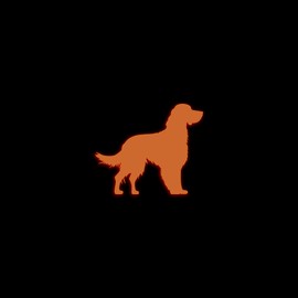 Irish Setter Dog Silhouette Glow in The Dark Sticker Decal for Phone Tablet Laptop Car Truck Window | 4" Sticker | Orange