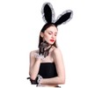 TOVINANNA 3pcs Rabbit Ears Lace Ear Hair Decor Party Headwear