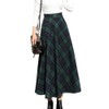 Ylingjun Long Plaid Wool Skirt for Womens Winter Fall Warm