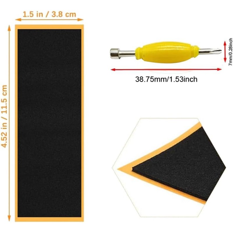 Jizlan 12 Pack Fingerboard Grip Tape Sticky Foam Sticker Replacement
