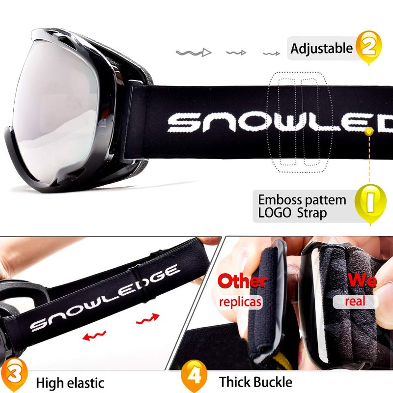 Snowledge Ski Goggles for Men Women Snowboard Goggles with UV400