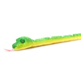 The Petting Zoo Emerald Tree Boa Snake Stuffed Animal Plushie, Gifts for Kids, Earth Keeperz Snake Animals, Zoologee Green Emerald Tree Boa Snake Plush Toy, 54 inches
