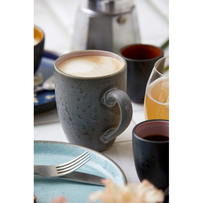 BITZ Coffee cup - made of sturdy stoneware Grey and