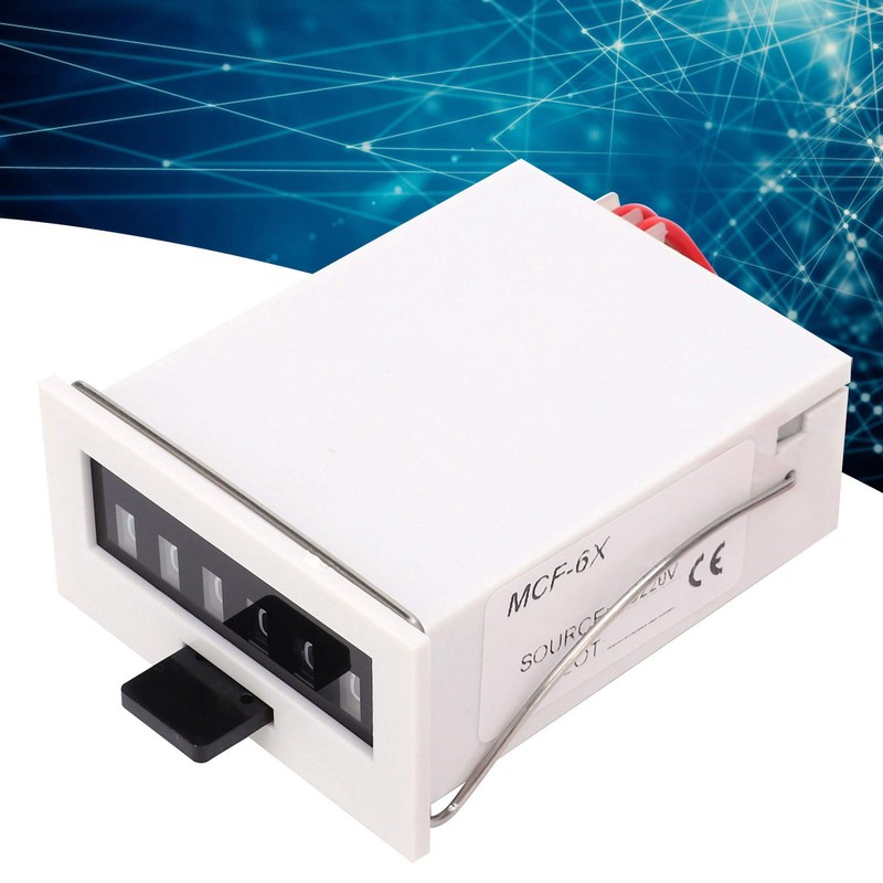Pulse Single Counter 220 V 6 Digit Electromagnetic Pulse Counter,