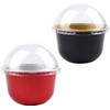 Hacaroa 100 Pcs Aluminum Foil Baking Cups with Dome Lids,