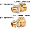 Hourleey Garden Hose Repair Connector with Clamps, Fit for 3/4"