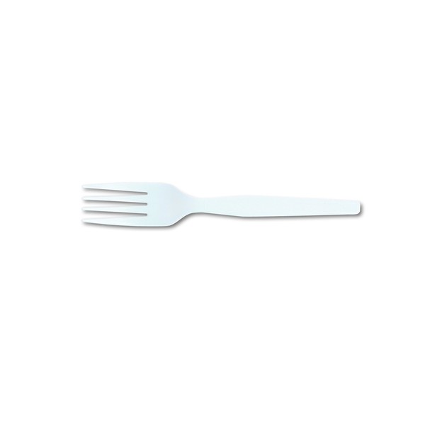 Dixie 6.104" Medium-Weight Polystyrene Plastic Fork by GP PRO (Georgia-Pacific), White, FM207CT, 1,000 Count (100 Forks Per Box, 10 Boxes Per Case) (FM207)