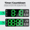 Fuloon 13 inch Large Digital Wall Clock, Digital Alarm Clock,