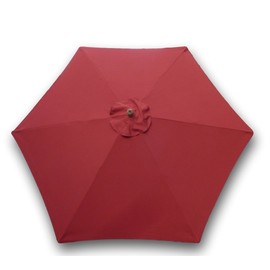 Formosa Covers 9ft Umbrella Replacement Canopy 6 Ribs in Brick Red (Canopy Only)