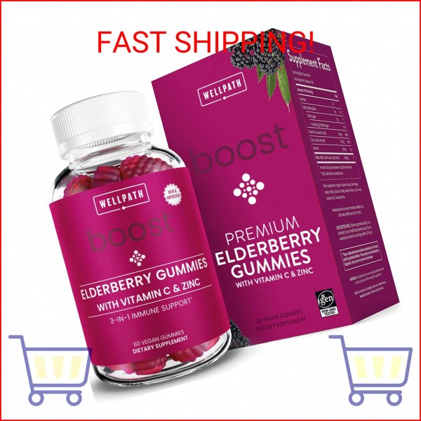 WellPath Boost Elderberry Gummies with Zinc & Vitamin C |
