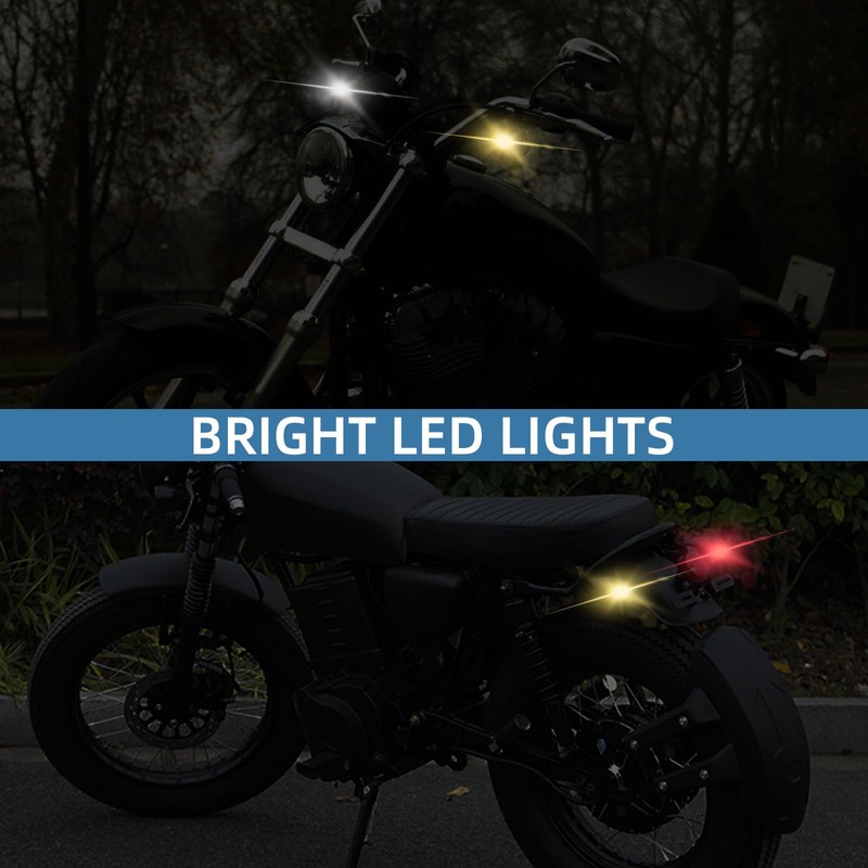 Motorcycle Bullet Turn Signals LED Front Rear Lights 4 PCS,