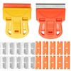 2 Sets Razor Blade Scrapers, Plastic Scraper Tool Extra 10