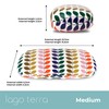 LAGO TERRA Geometric Leaf Print Hard Shell Glasses Case -