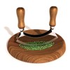 Pebblini Cutting Board & Mezzaluna Knife Herb Chooper–Wooden Chopping Board