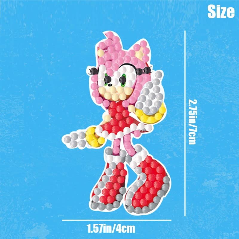5D DIY Sonic Diamond Painting Stickers Kit for Kids Diamond