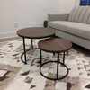 aboxoo Coffee Table Nesting Side Round Set of 2 End