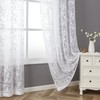 OVZME Anji Sheer White Curtains 63 Inches Long, Light &