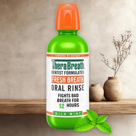 TheraBreath Fresh Breath Mouthwash - Mild Mint Oral - Size: 33.8 fl oz