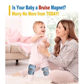 Simply Kids Baby Knee Pads for Crawling (2 Pairs) | Protector for Toddler, Infant, Girl, Boy (Bird)