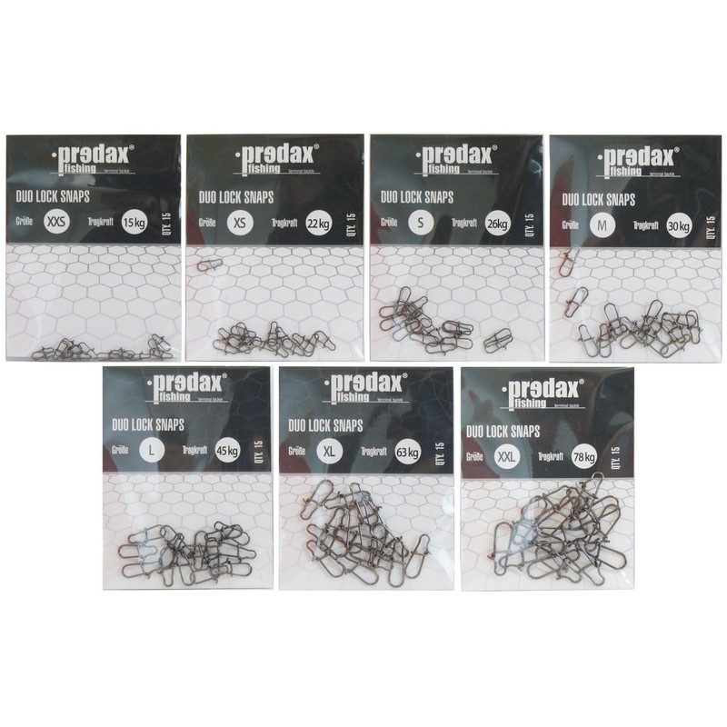 Predax Duo Lock Snap - 15 Snaps, Size/Load Capacity: Size