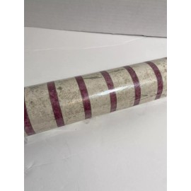 Imperial Prepasted Wallpaper Burgandy stripe marble pattern Double Roll