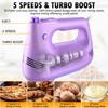 Electric Hand Mixer with Stainless Steel Whisk, Dough Hook Attachment