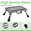 GarfatolRv Aluminum RV Steps, 4-Level Adjustable Folding Step Stool with