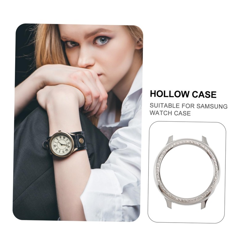 jojofuny Rhinestone Watch Shell Protective Case for Active Hollow Out