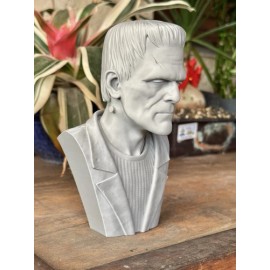 Universal Monsters Frankenstein Monster 3D Printed Bust Statue 6.5 Inches Gray