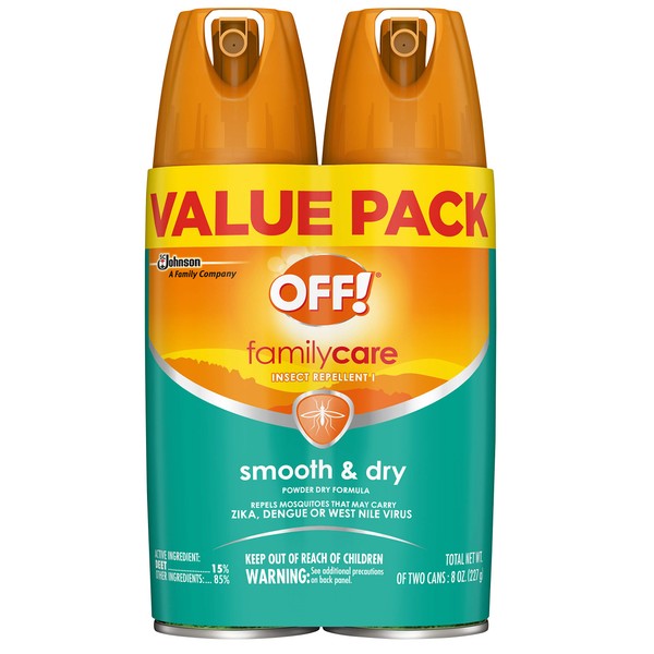 OFF! Family Care Insect &amp; Mosquito Repellent I, Smooth &amp; Dry Bug Spray for the Beach, Backyard, Picnics and More, 4 oz. (Pack of 2)