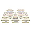 KONKENIE 5 Tier Nail Polish Display Rack Wall-Mounted Metal Storage Shelf Simple Triangular Floating Combo Holder Essential Oil & Perfume & Cosmetic Stand for Home Nail Salon Shop (10PCS Gold)