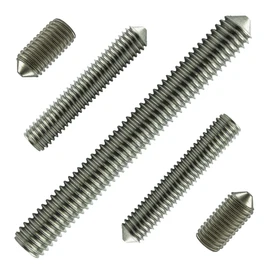 M5 x 6 mm (Pack of 30) Grub Screws - Stainless Steel VA A2 V2A - Grub Screw with Hexagon Socket and Tip - DIN 914 - ISO 4027 AGBERG