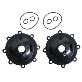 ATIE 3-Way/2-Way Pool Valve Cover/Cap 4606 with O-ring 1132+ and Shaft O-ring R0487100 For Zodiac Jandy Black/Gray 3-Way/2-Way Pool Valve Covers 4606+, 1303+, 4734+, 1304+ (2 Pack)